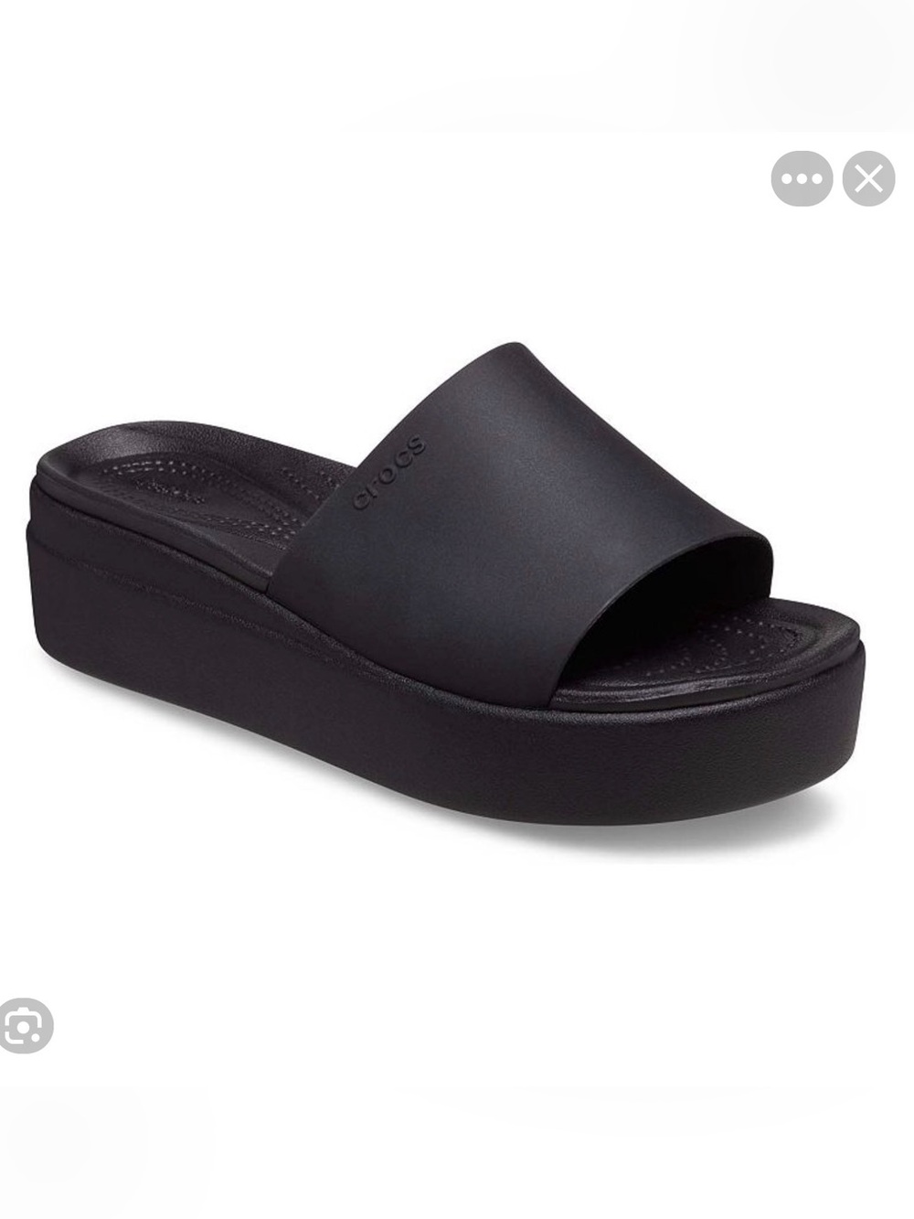 Crocs Size 9 Brooklyn Platform Slides In Black
